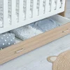 Babymore Drawer - Luno Veni Cot Bed - Oak