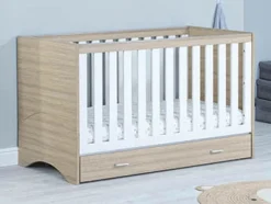 Babymore Drawer - Luno Veni Cot Bed - Oak