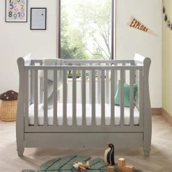 Babymore Eva Sleigh Cot Bed Dropside with Drawer