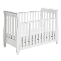 Babymore Eva Sleigh Cot Bed Dropside with Drawer
