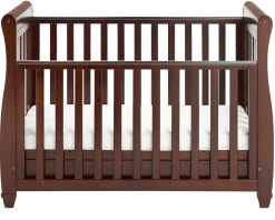 Babymore Eva Sleigh Cot Bed Dropside with Drawer