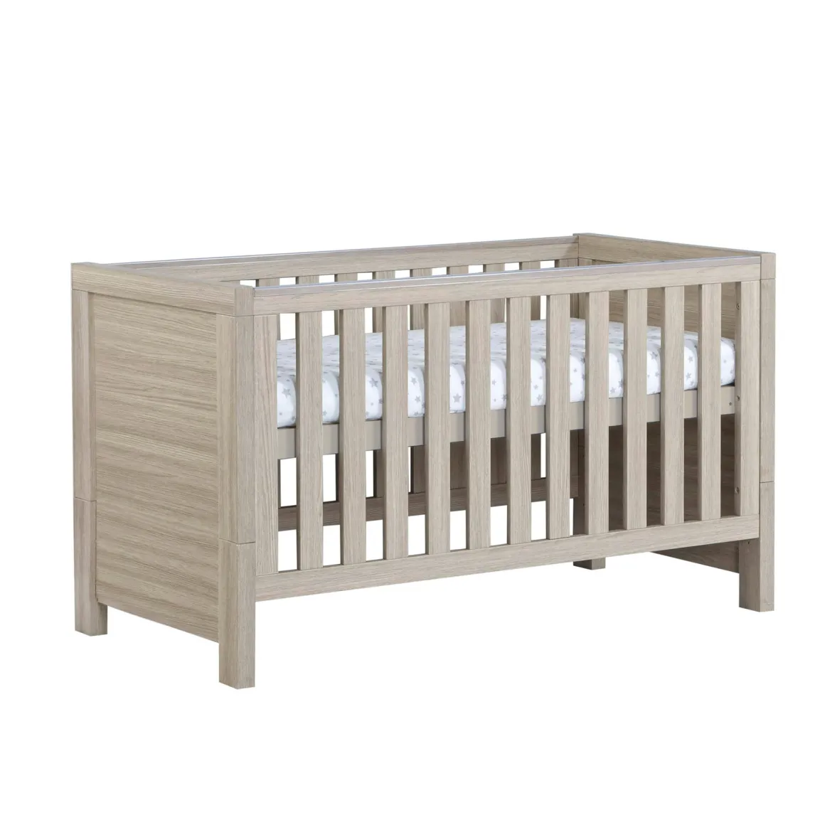 Babymore Luno Cot Bed - Oak