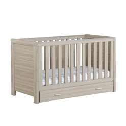 Babymore Luno Oak Room Set 2 piece - Cot Bed with drawer & Chest