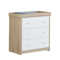 Babymore Luno Veni Chest Changer - White Oak