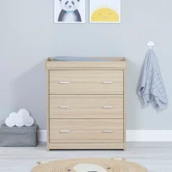 Babymore Luno Veni Chest Changer - Oak