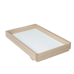Babymore Luno Veni Cot Top Changer - Oak