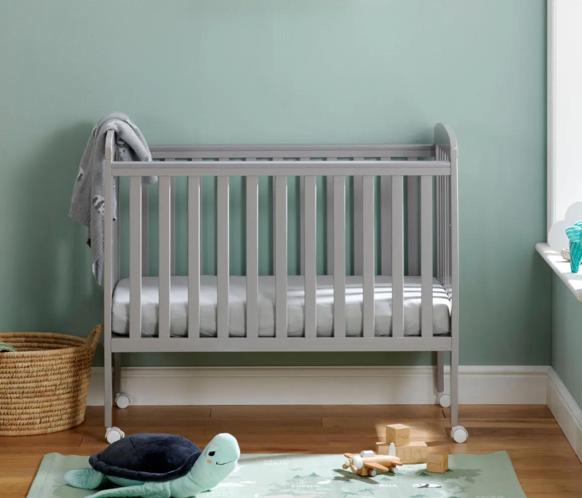 Babymore Space Saver Cot - Grey
