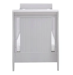 Babymore Stella Sleigh Drop Side Cot Bed - Grey