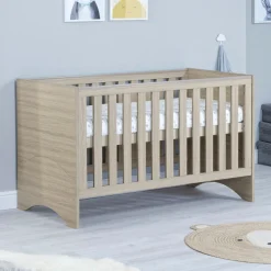 Babymore Veni Cot Bed - Oak