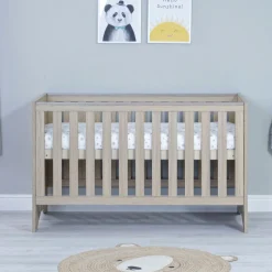 Babymore Veni Cot Bed - Oak