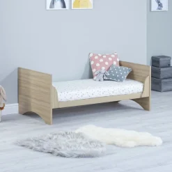 Babymore Veni Cot Bed - Oak