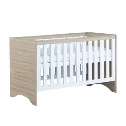 Babymore Veni Cot Bed - White Oak