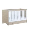 Babymore Veni Cot Bed With Drawer -  White Oak