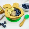 Bamboo Bunny Baby Bowl - Silicone Suction Base & Spoon
