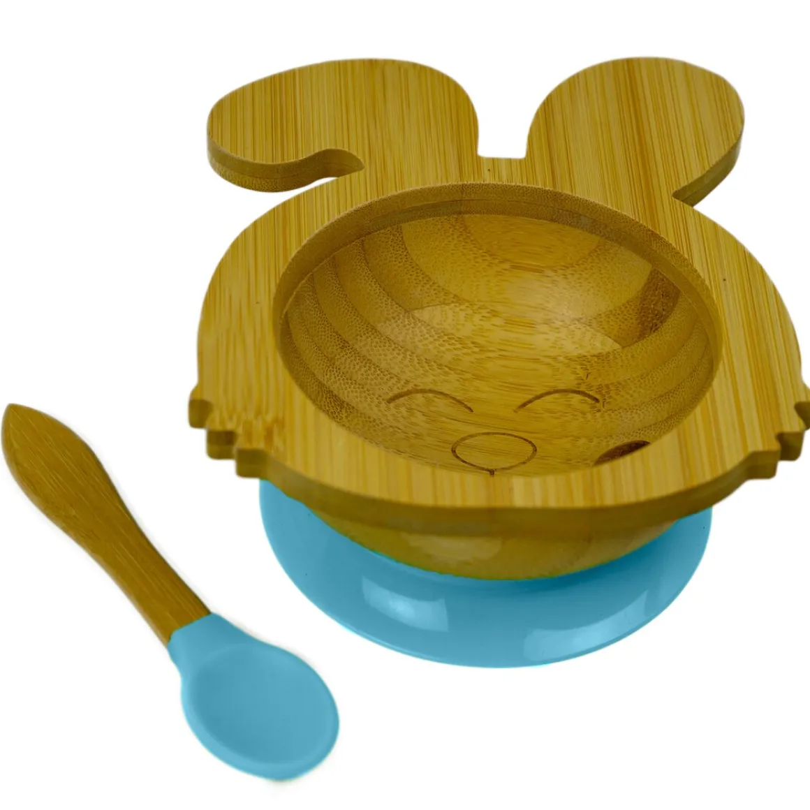 Bamboo Bunny Baby Bowl - Silicone Suction Base & Spoon