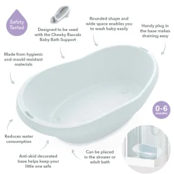 Cheeky Rascals - Portable Baby Bath - Light Grey