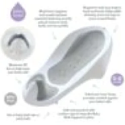Cheeky Rascals - Soft Touch Baby Bath Support - White/Grey