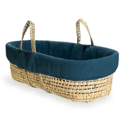 Clair De Lune - Moroccan Dream Palm Moses Basket - Blue