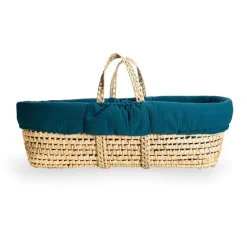 Clair De Lune - Moroccan Dream Palm Moses Basket - Blue