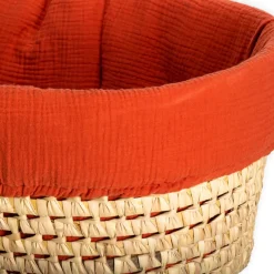 Clair De Lune - Moroccan Dream Palm Moses Basket - Red