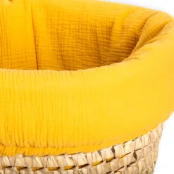 Clair De Lune - Moroccan Dream Palm Moses Basket - Yellow