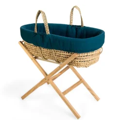 Clair De Lune - Moroccan Dream Palm Moses Basket - Blue