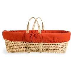 Clair De Lune - Moroccan Dream Palm Moses Basket - Red
