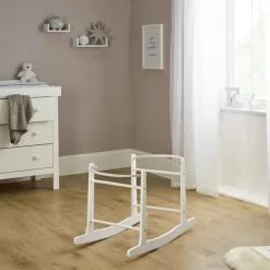 Clair De Lune - Standard Rocking Moses Basket Stand - White