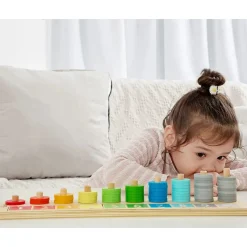 Classic World - Wooden Multicoloured Counting Stacker
