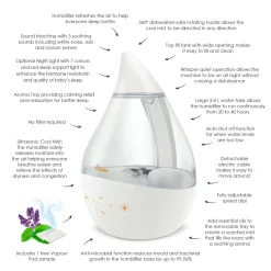 Crane Drop 2.0 4-in-1 Humidifier With Sound Machine and Night Light