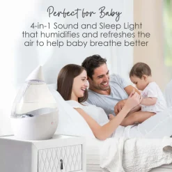 Crane Drop 2.0 4-in-1 Humidifier With Sound Machine and Night Light
