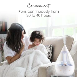 Crane Drop 2.0 4-in-1 Humidifier With Sound Machine and Night Light
