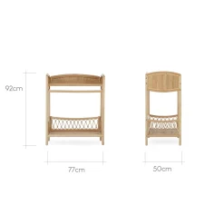 CuddleCo - Aria Wave Changer with Hanging Rail - Rattan