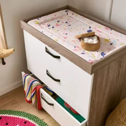 CuddleCo - Enzo Dresser & Changer - Truffle Oak & White
