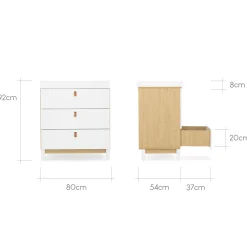 CuddleCo - Rafi Dresser & Changer - Oak & Black