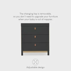 CuddleCo - Rafi Dresser & Changer - Oak & Black