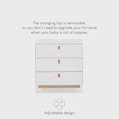 CuddleCo - Rafi Dresser & Changer - Oak & Black