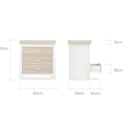 CuddleCo Ada Dresser & Changer - White & Ash