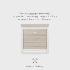 CuddleCo Ada Dresser & Changer - White & Ash