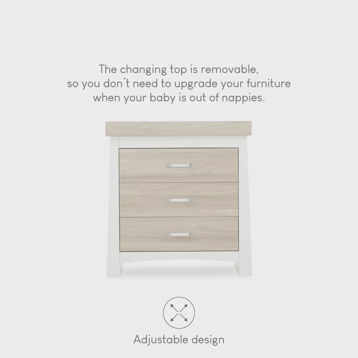 CuddleCo Ada Dresser & Changer - White & Ash