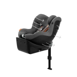 CYBEX Sirona Gi i-Size 360 Plus Rotating ISOFIX Toddler Car Seat - Lava Grey