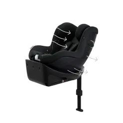 CYBEX Sirona Gi i-Size 360 Rotating ISOFIX Toddler Car Seat - Moon Black