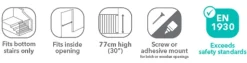 Fred Pressure Fit Clear-View Stairgate