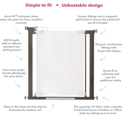 Fred Pressure Fit Clear-View Stairgate
