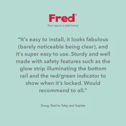 Fred Pressure Fit Clear-View Stairgate