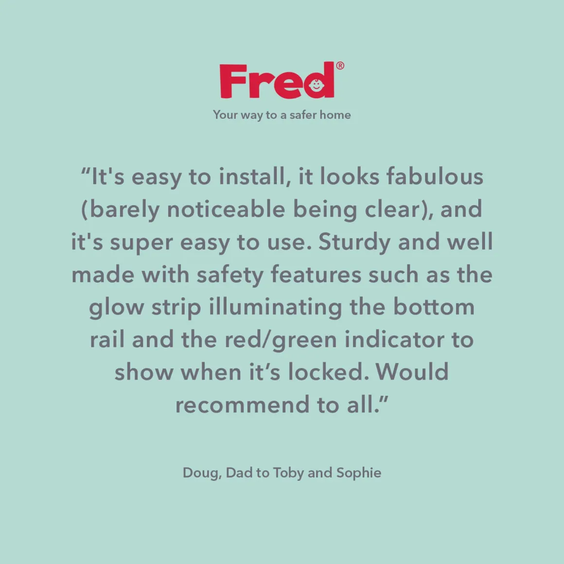 Fred Pressure Fit Clear-View Stairgate
