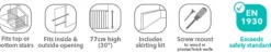 Fred Screw Fit Clear-View Stairgate