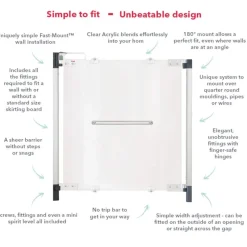 Fred Screw Fit Clear-View Stairgate