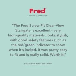 Fred Screw Fit Clear-View Stairgate