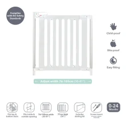 Fred Screw Fit Stairgate - White